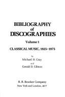 Cover of: Bibliography of discographies. by 