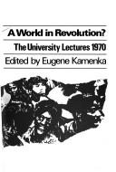 Cover of: A World in revolution?