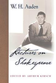 Lectures on Shakespeare by W. H. Auden