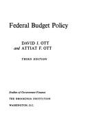 Cover of: Federal budget policy