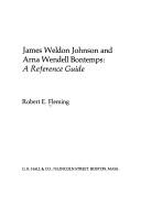 Cover of: James Weldon Johnson and Arna Wendell Bontemps: a reference guide