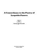 Cover of: A concordance to the poetry of Leopoldo Panero