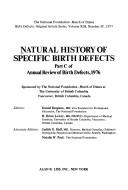 Cover of: Natural history of specific birth defects