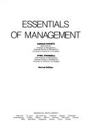 Cover of: Essentials of management by Harold Koontz
