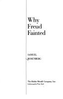 Cover of: Why Freud fainted