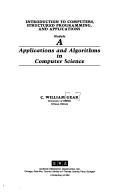 Cover of: Applications and algorithms in computer science by C. William Gear