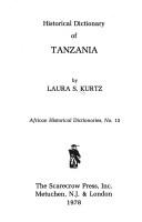 Cover of: Historical dictionary of Tanzania by Laura S. Kurtz