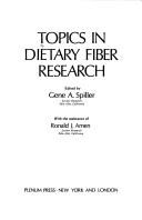 Cover of: Topics in dietary fiber research