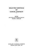 Cover of: Selected writings of Samuel Johnson