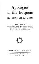 Cover of: Apologies to the Iroquois by Edmund Wilson