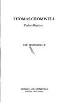 Cover of: Thomas Cromwell, Tudor minister by B. W. Beckingsale