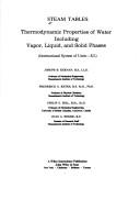 Cover of: Steam tables: thermodynamic properties of water, including vapor, liquid, and solid phases (international system of units - S.I.)