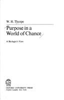Purpose in a world of chance by W. H. Thorpe