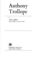 Cover of: Anthony Trollope by Arthur Pollard