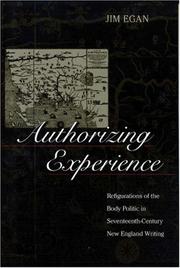 Cover of: Authorizing experience by Jim Egan
