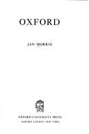 Cover of: Oxford by Jan Morris coast to coast