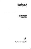 Cover of: Equality and social policy by Albert Weale