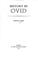 Cover of: History in Ovid