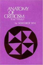 Cover of: Anatomy of Criticism
