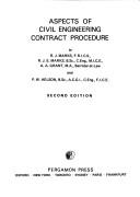 Cover of: Aspects of civil engineering contract procedure | R. J. Marks