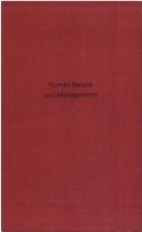 Cover of: Human nature and management by Ordway Tead