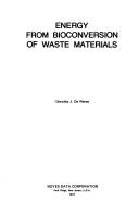 Cover of: Energy from bioconversion of waste materials