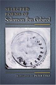 Cover of: Selected Poems of Solomon Ibn Gabirol