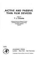 Cover of: Active and passive thin film devices by edited by T. J. Coutts.