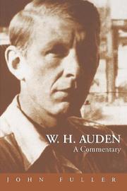 Cover of: W.H. Auden: a commentary