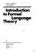 Cover of: Introduction to formal language theory