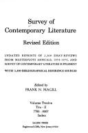 Survey of contemporary literature by Frank N. Magill