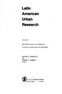 Cover of: Latin American urban research. by Wayne A. Cornelius, Robert V. Kemper