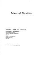 Cover of: Maternal nutrition