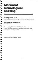 Cover of: Manual of neurological nursing