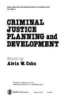 Cover of: Criminal justice planning and development