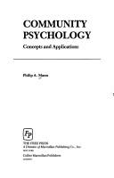 Community psychology by Philip A. Mann