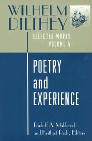 Cover of: Poetry and experience