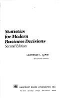 Cover of: Statistics for modern business decisions by Lawrence L. Lapin