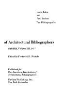 Cover of: Louis Kahn and Paul Zucker: two bibliographies.