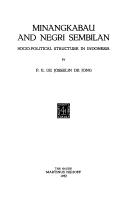 Minangkabau and Negri Sembilan by P. E. de Josselin de Jong