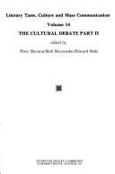 Cover of: The Cultural debate