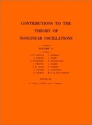 Cover of: Contributions to the Theory of Nonlinear Oscillations, Volume V. (AM-45) (Annals of Mathematics Studies)