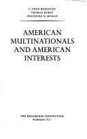 Cover of: American multinationals and American interests by C. Fred Bergsten