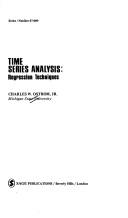 Time series analysis by Charles W. Ostrom
