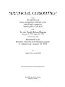 Cover of: "Artificial curiosities" by Adrienne Lois Kaeppler