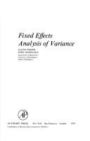 Cover of: Fixed effects analysis of variance