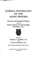 Cover of: Normal psychology of the aging process