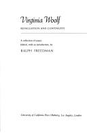 Cover of: Virginia Woolf, revaluation and continuity by edited, with an introd. by Ralph Freedman ; [frontispiece drawing by F. Dodd].