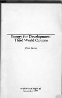 Cover of: Energy for development: third world options