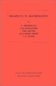 Cover of: Prospects in mathematics